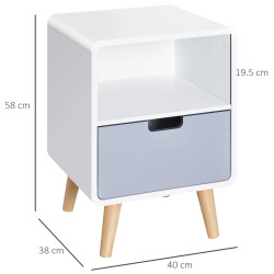 Noptiera Homcom 831-197 (White/Grey) Thumb