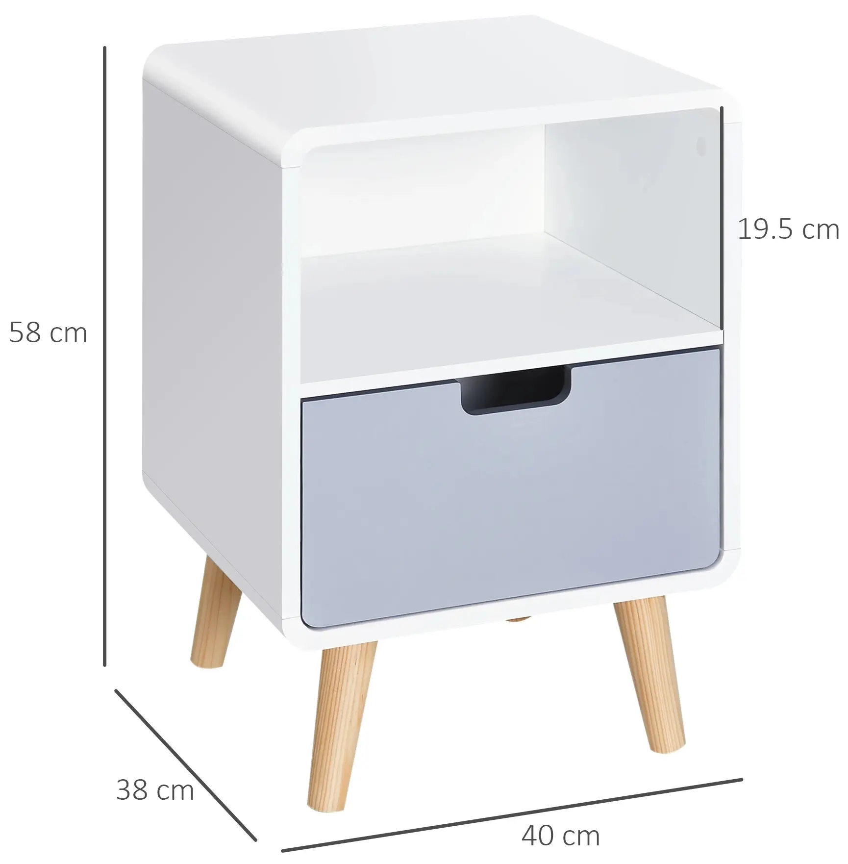 Noptiera Homcom 831-197 (White/Grey) - 7