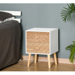 Тумба прикроватная Homcom 831-216V01 (White/Natural) Thumb