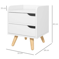 Тумба прикроватная Homcom 831-294 (White) Thumb