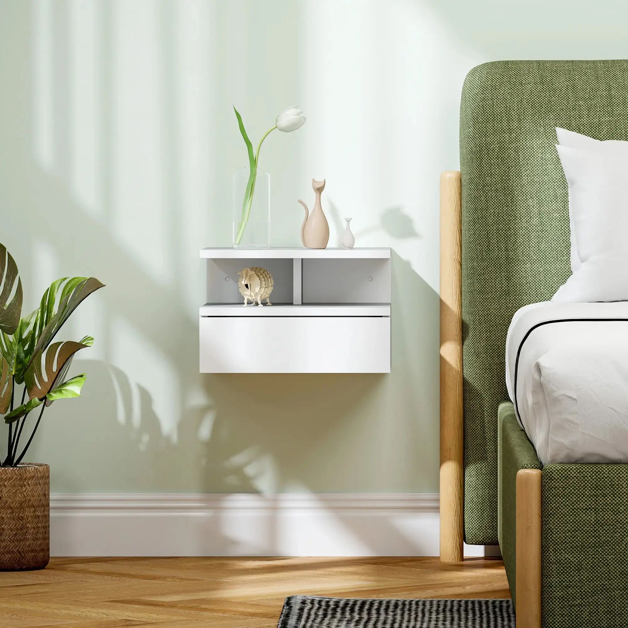 Тумба прикроватная Homcom 831-338V03WT (White) - 7