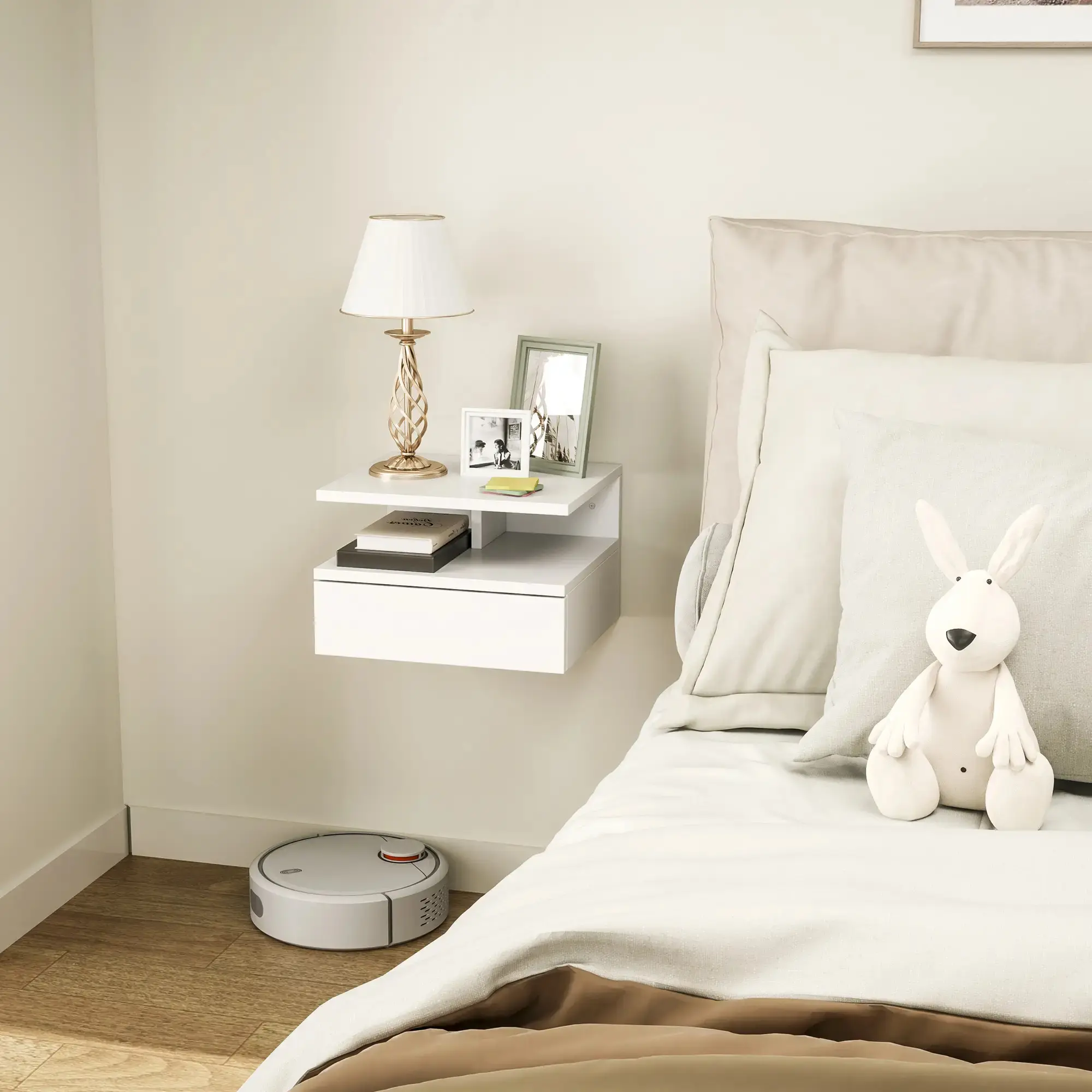 Тумба прикроватная Homcom 831-338V03WT (White) - 10