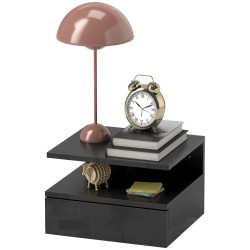 Тумба прикроватная Homcom 831-338V04BK (Black Gloss) Thumb