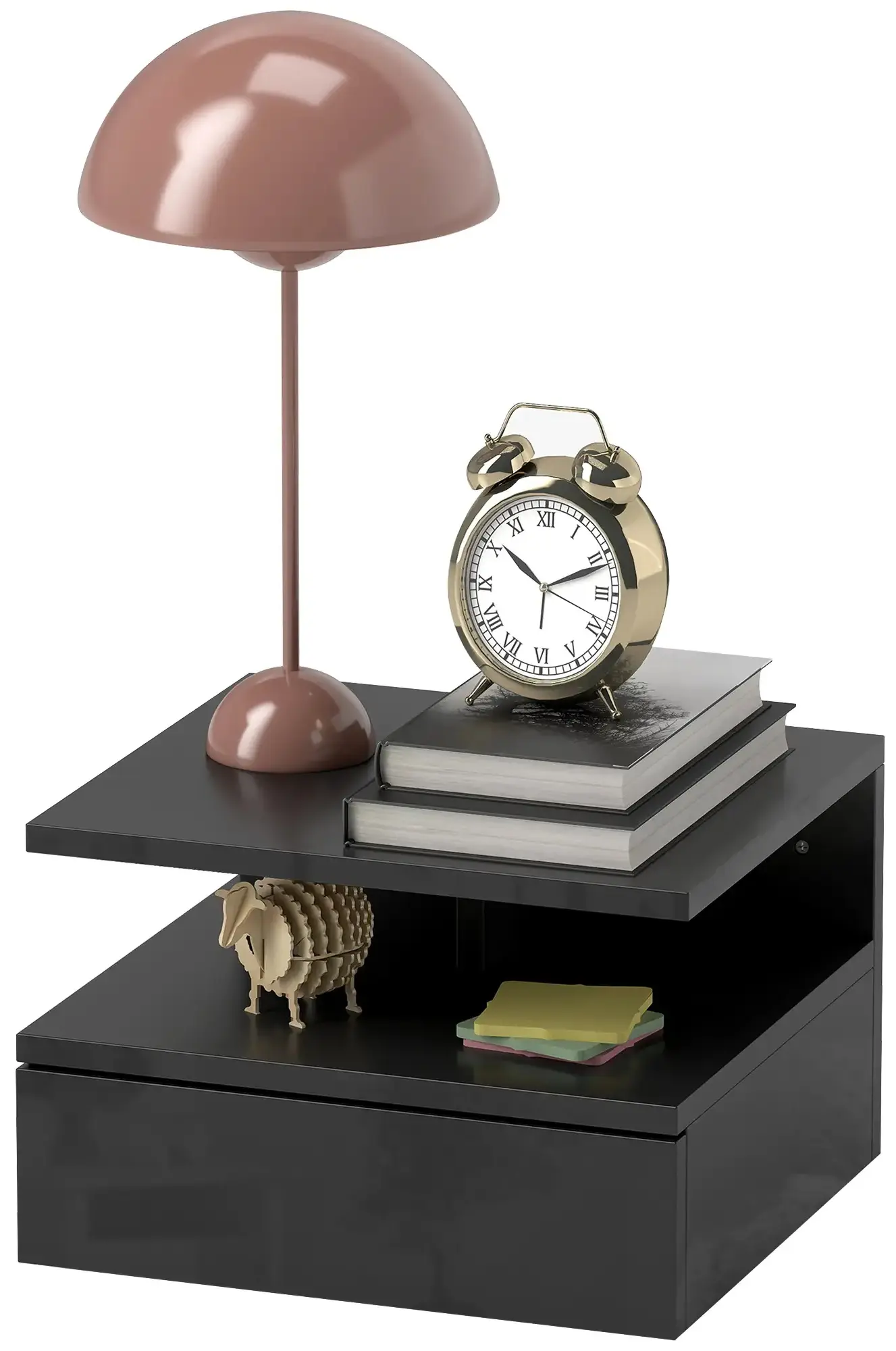 Тумба прикроватная Homcom 831-338V04BK (Black Gloss) - 3