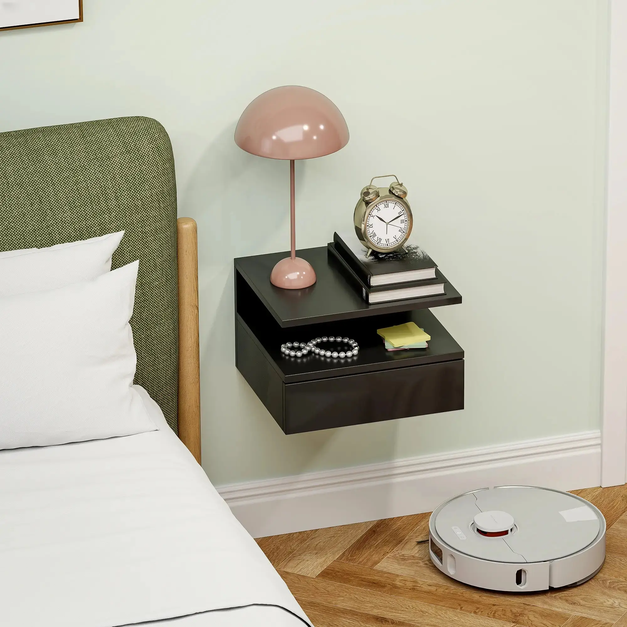 Тумба прикроватная Homcom 831-338V04BK (Black Gloss) - 6