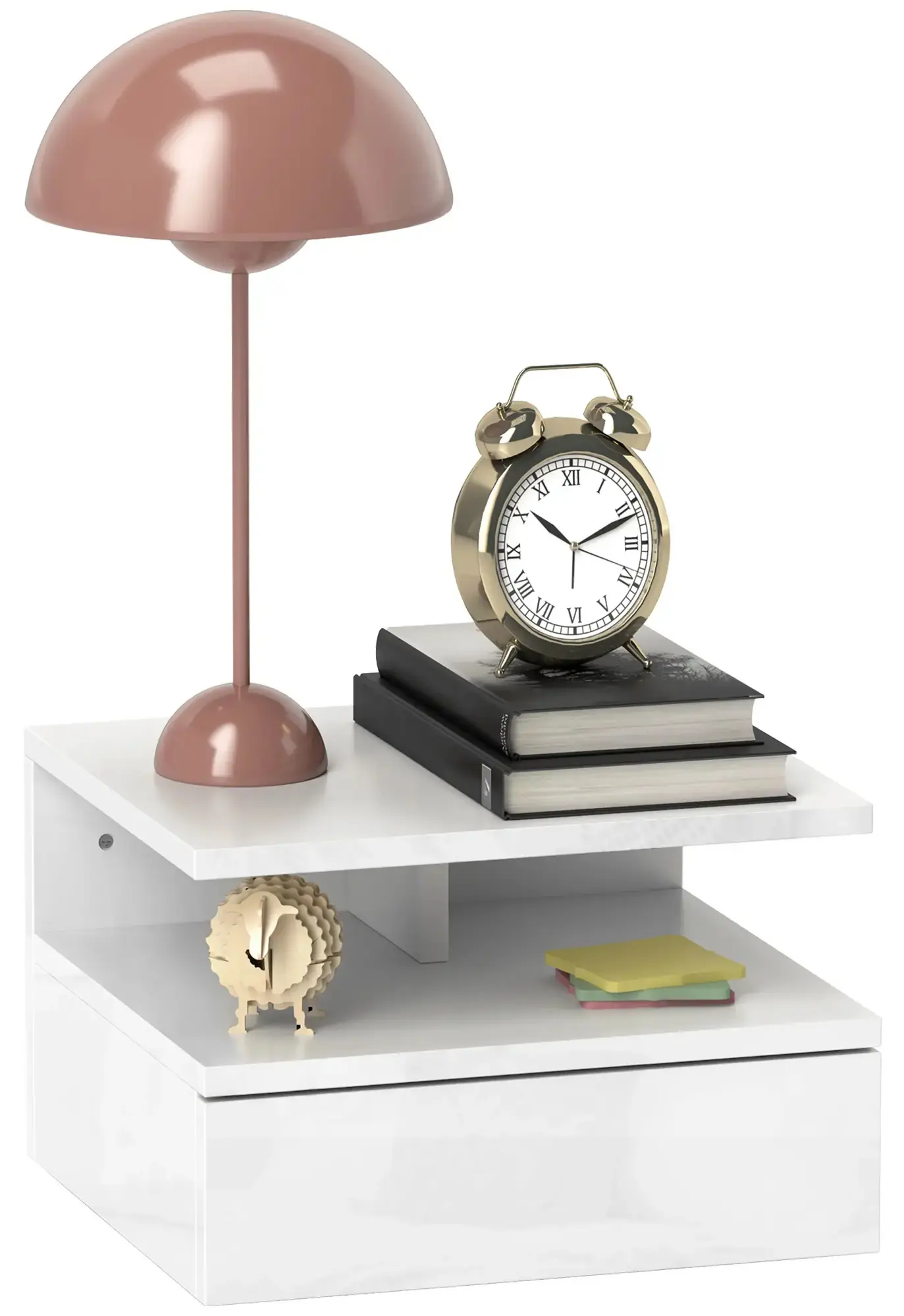 Тумба прикроватная Homcom 831-338V04WT (White Gloss) - 2