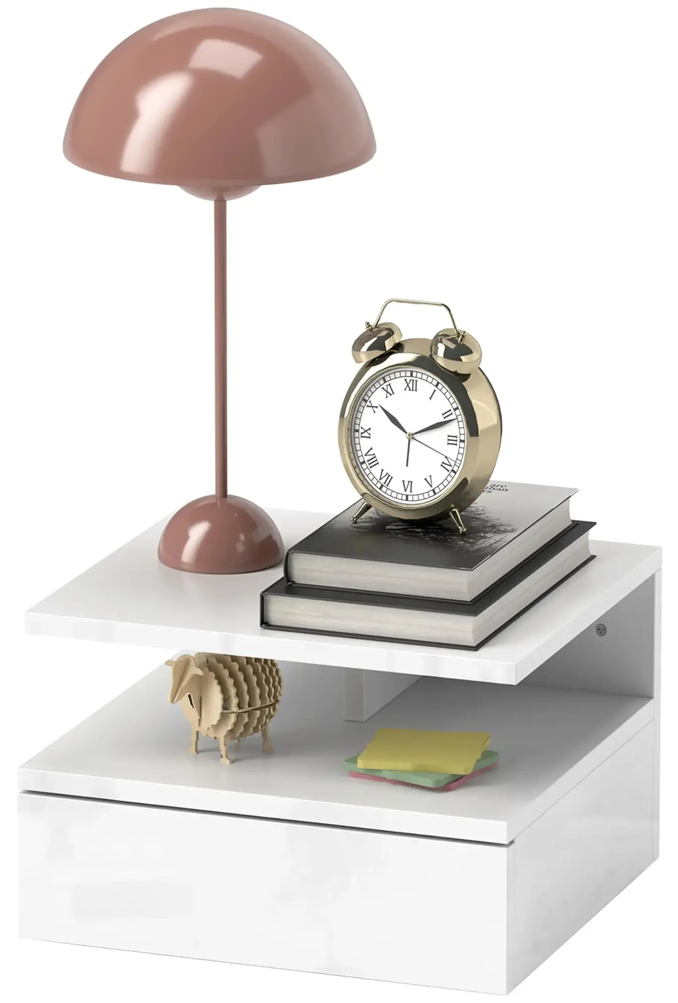 Тумба прикроватная Homcom 831-338V04WT (White Gloss) - 3