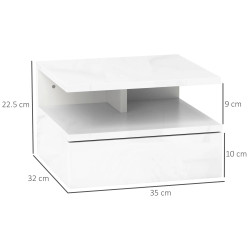 Тумба прикроватная Homcom 831-338V04WT (White Gloss) Thumb