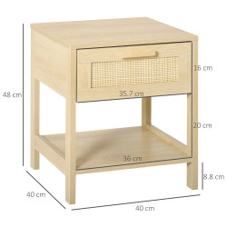 Тумба прикроватная Homcom 831-380 (Natural) Thumb