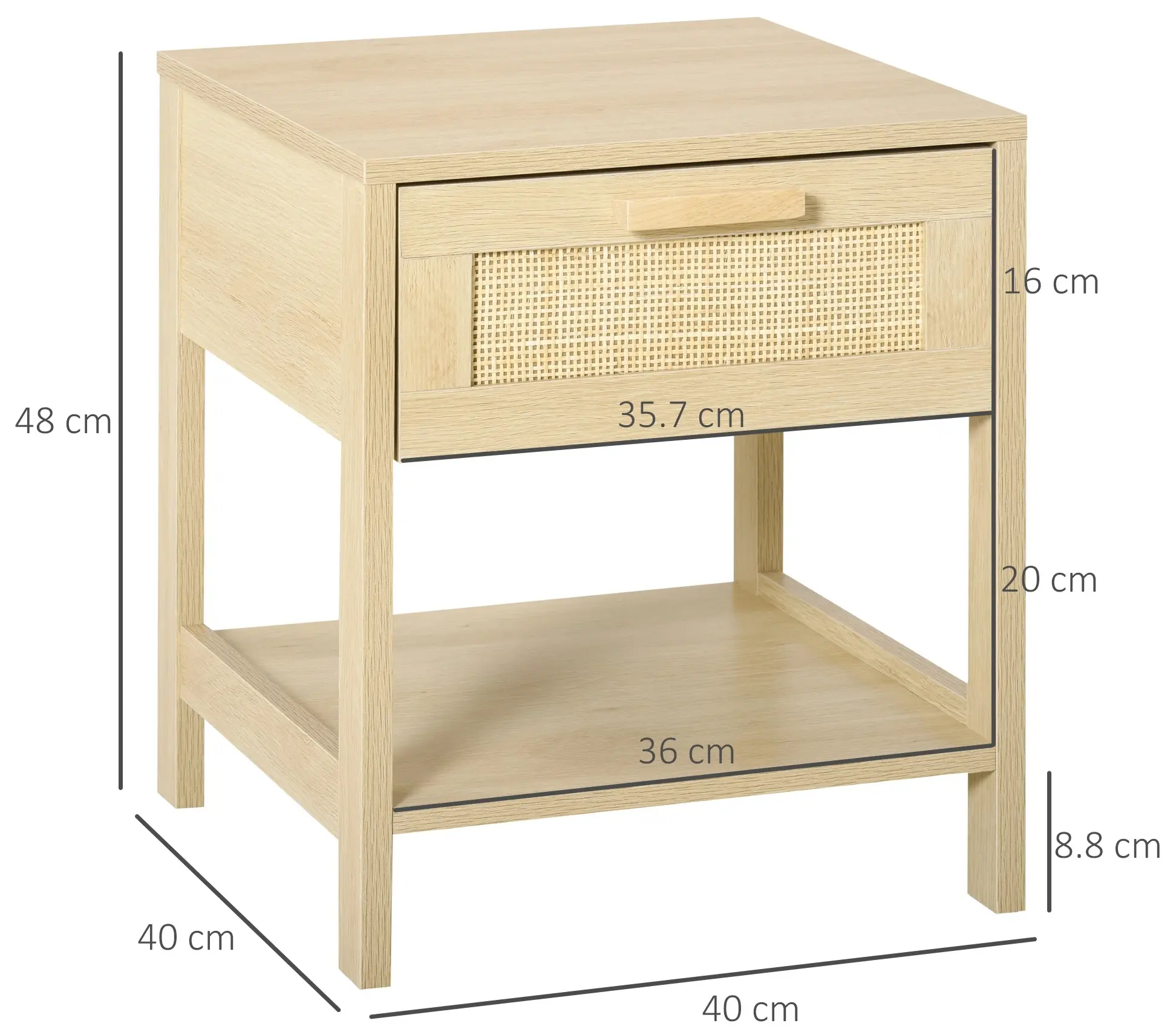 Тумба прикроватная Homcom 831-380 (Natural) - 4