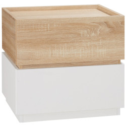 Тумба прикроватная Homcom 831-476ND (Natural/White) Thumb