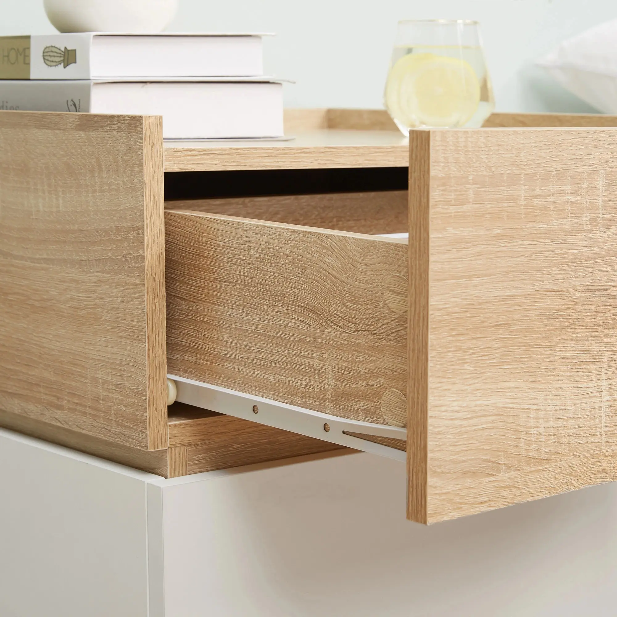 Тумба прикроватная Homcom 831-476ND (Natural/White) - 6