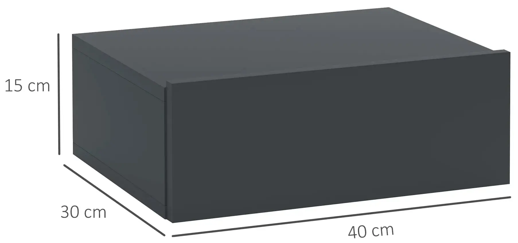 Тумба прикроватная Homcom 831-481V01BK (Black) - 4