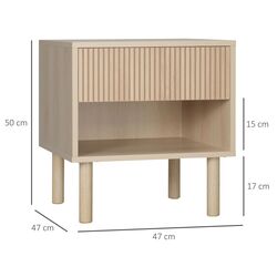 Тумба прикроватная Homcom 831-506 47x50 cm (Natural Oak) Thumb