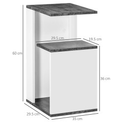 Тумба прикроватная Homcom 831-569WT (White/Grey) Thumb