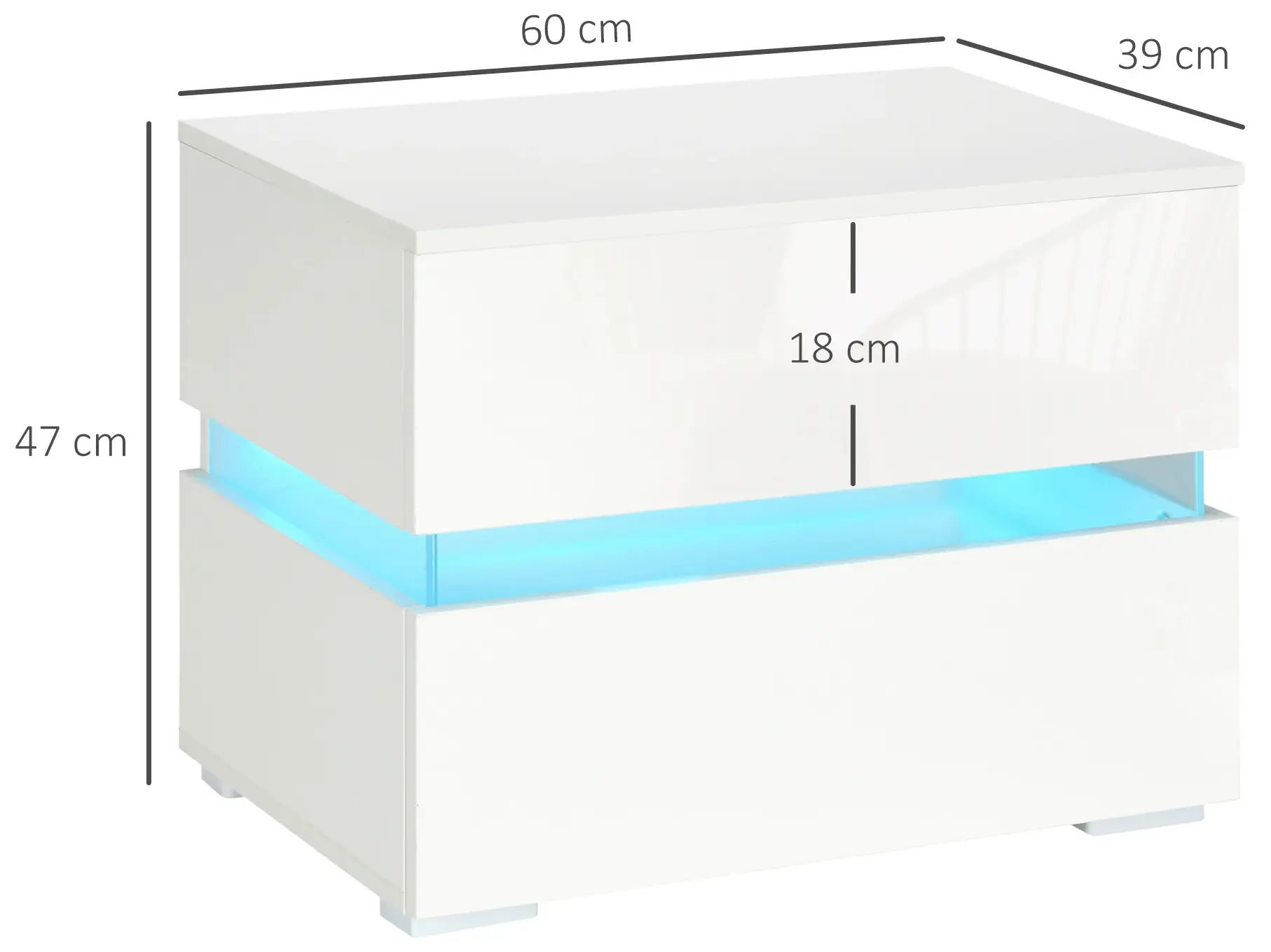 Noptiera Homcom 831-650V90WT (White) - 4