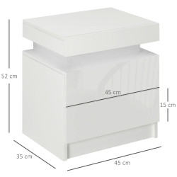 Noptiera Homcom 831-651V90WT (White Gloss) Thumb