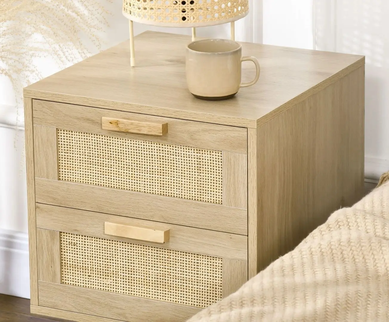 Noptiera Homcom 831-664V00ND 40x56 cm (Natural Oak)