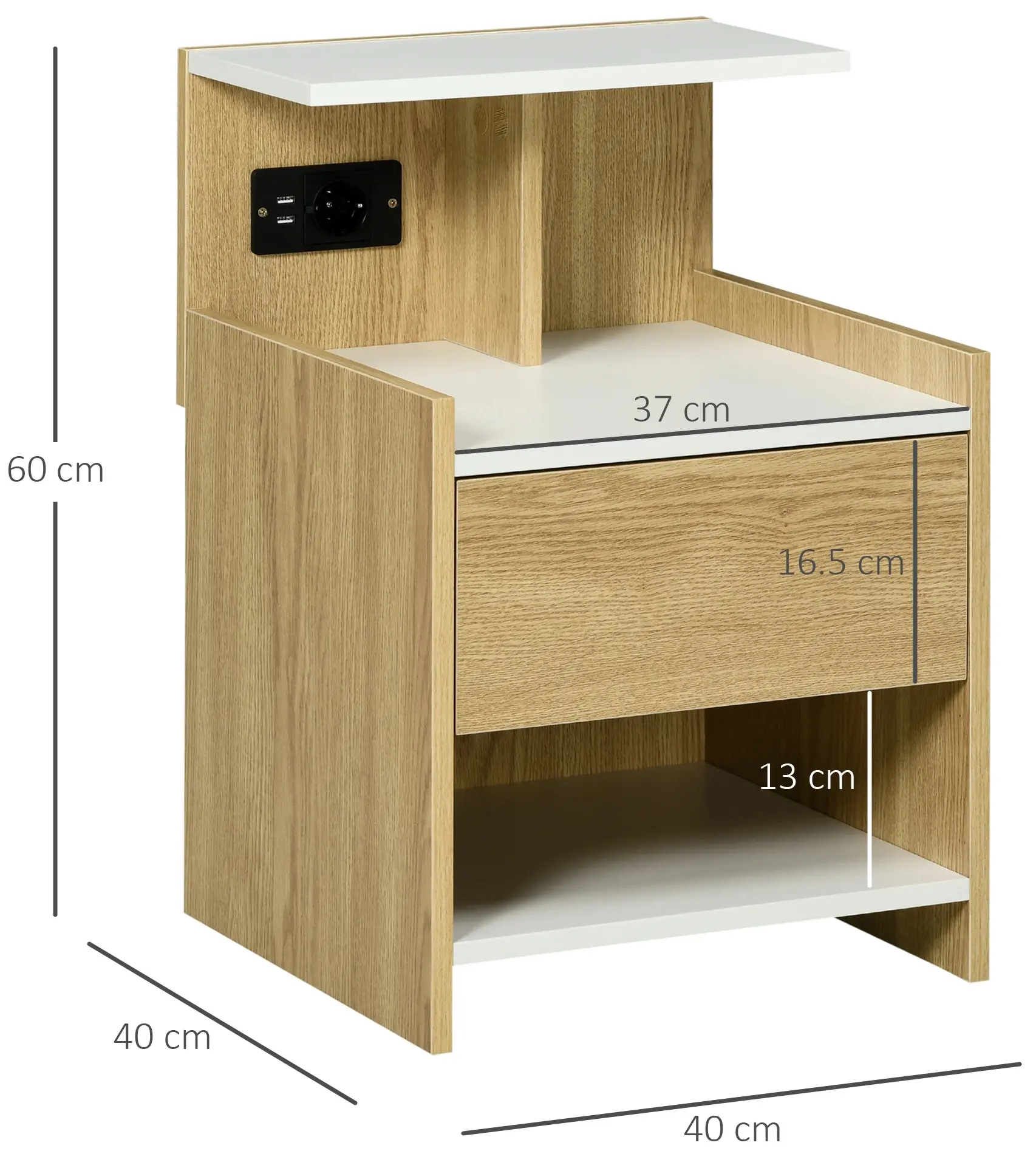 Noptiera Homcom 831-668V90ND (Natural) - 4