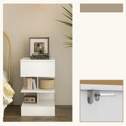 Тумба прикроватная Homcom 831-687V80WT 39x65 cm (White) Thumb