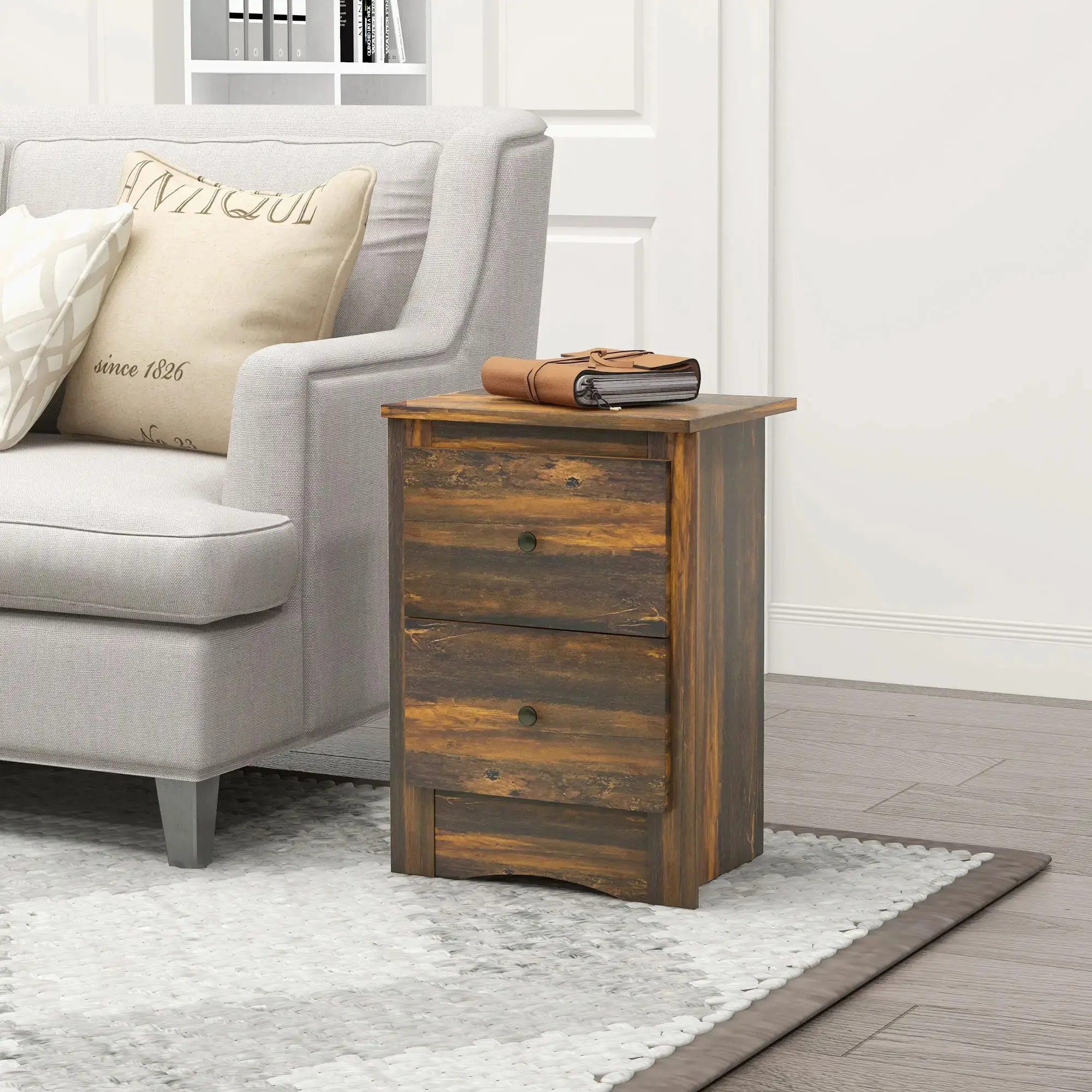 Тумба прикроватная Homcom 831-802V80BN (Brown) - 9