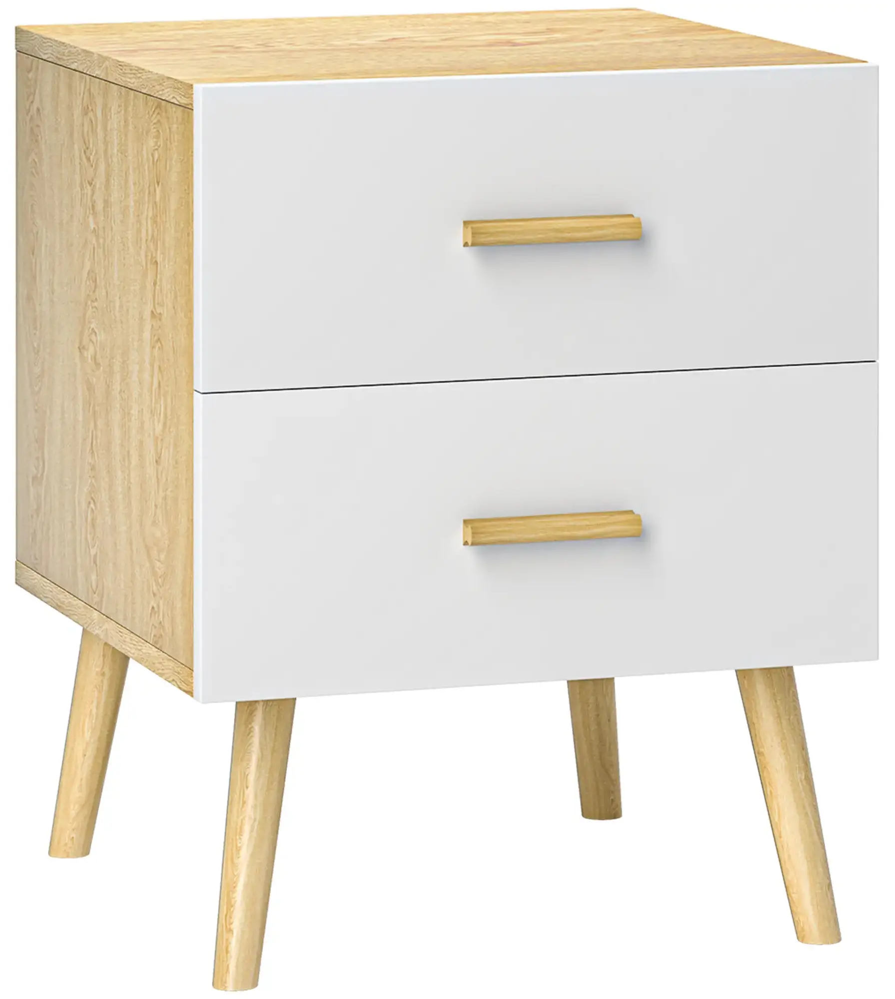 Тумба прикроватная Homcom 831-841V00AK (Oak/White) - 2