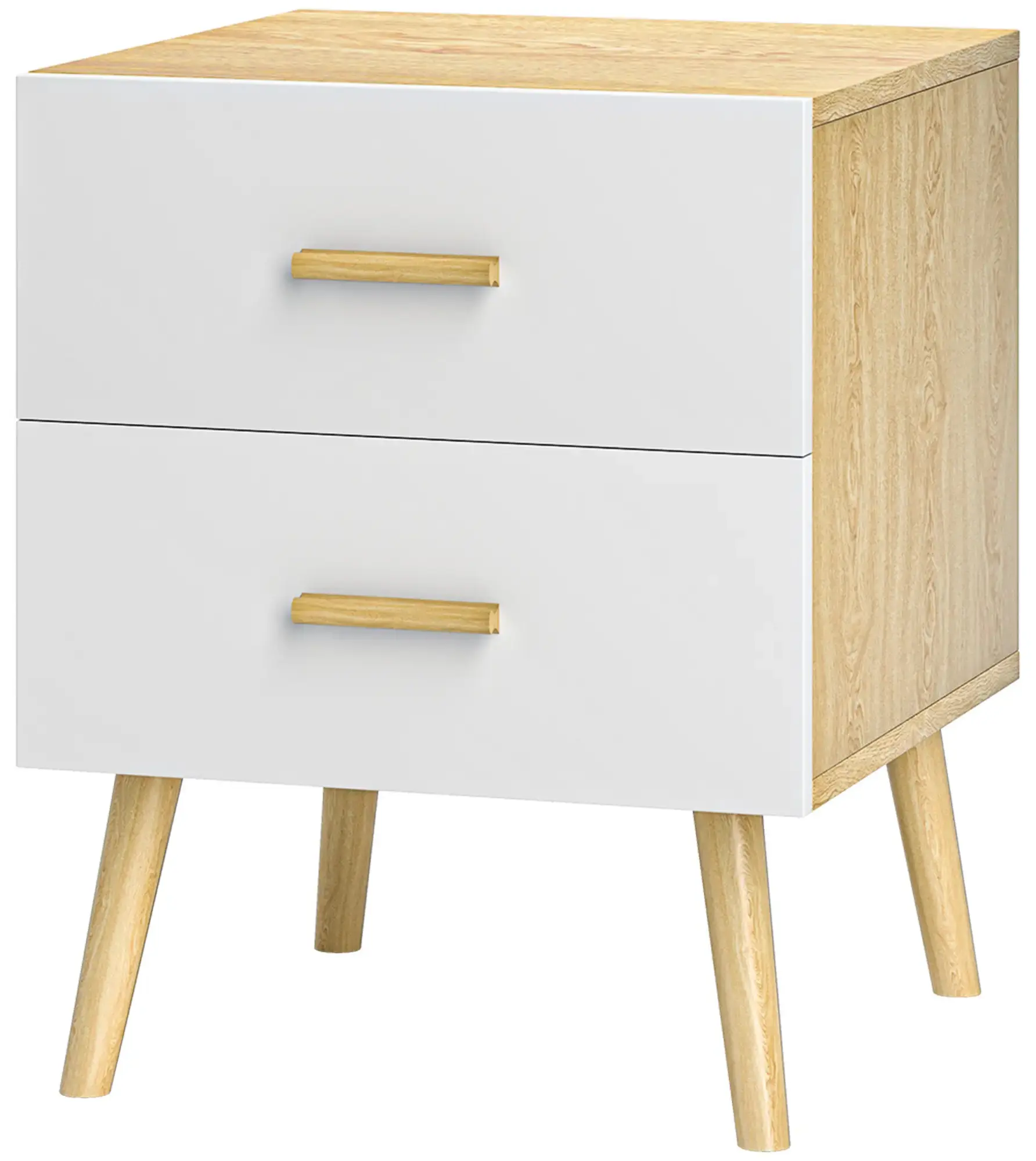 Тумба прикроватная Homcom 831-841V00AK (Oak/White) - 3