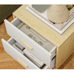 Тумба прикроватная Homcom 831-841V00AK (Oak/White) Thumb