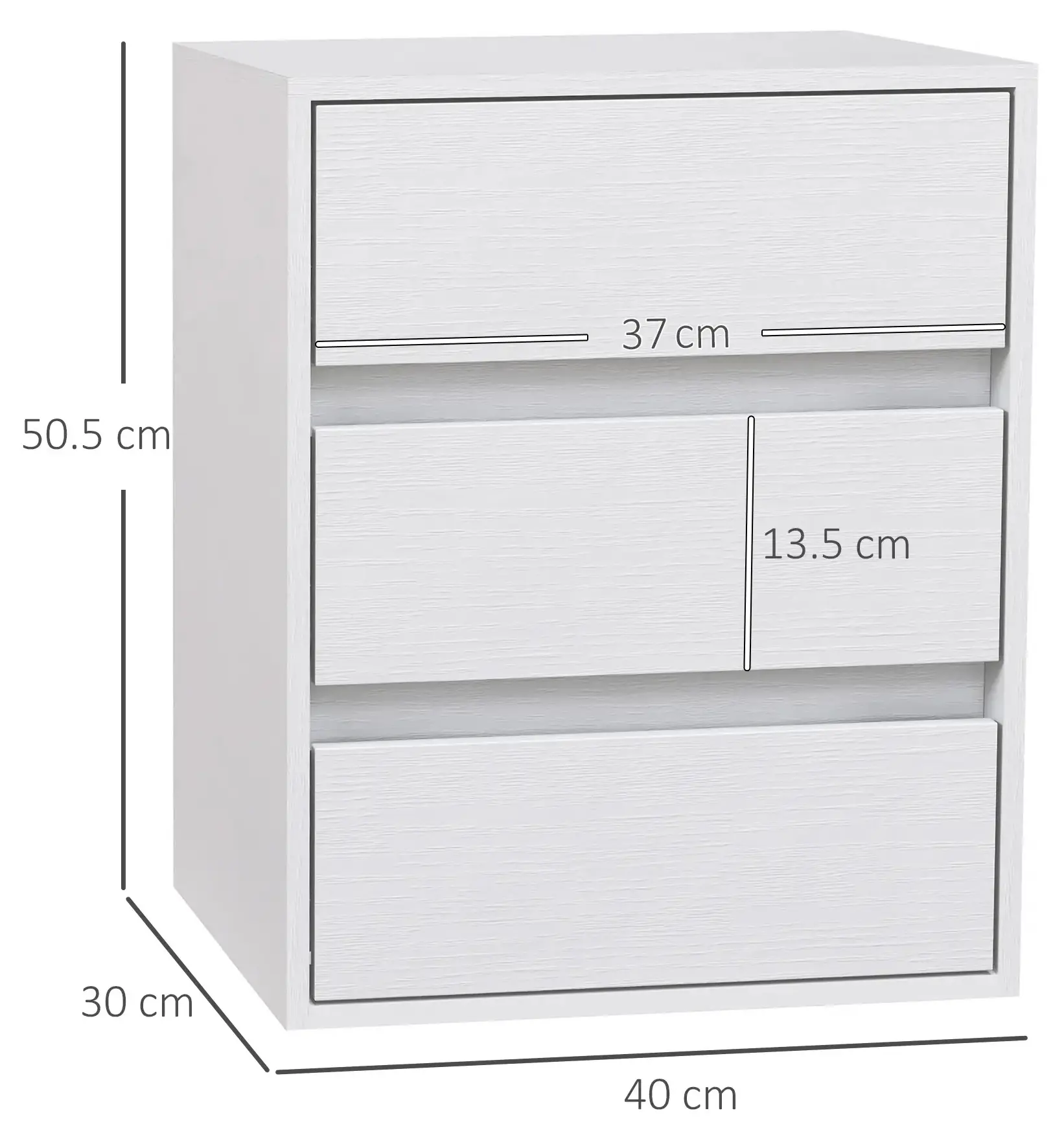 Тумба прикроватная Homcom 831-938V00WT (White) - 4