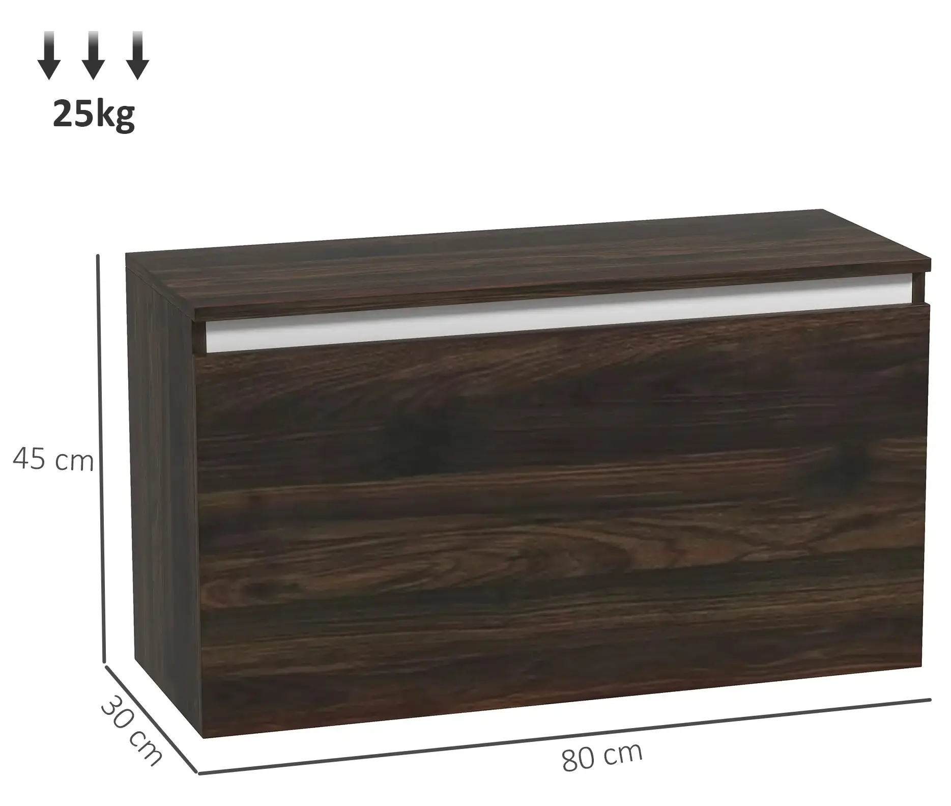 Тумба прикроватная Homcom 831-947V00WN (Walnut) - 4