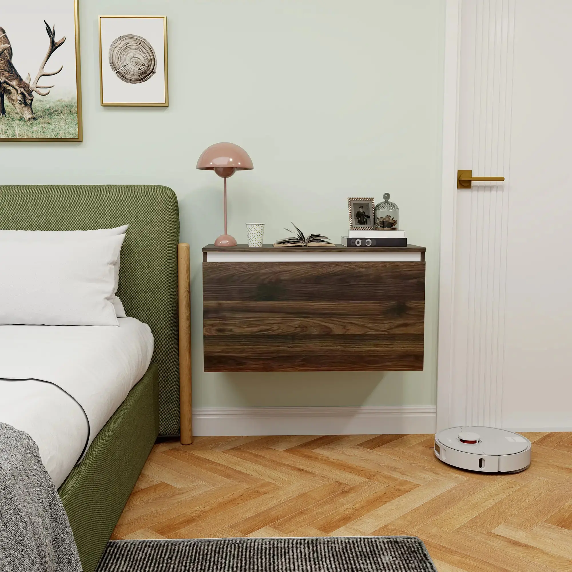 Тумба прикроватная Homcom 831-947V00WN (Walnut) - 6