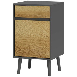 Тумба прикроватная Homcom 831-966V00CG (Dark Grey/Natural) Thumb