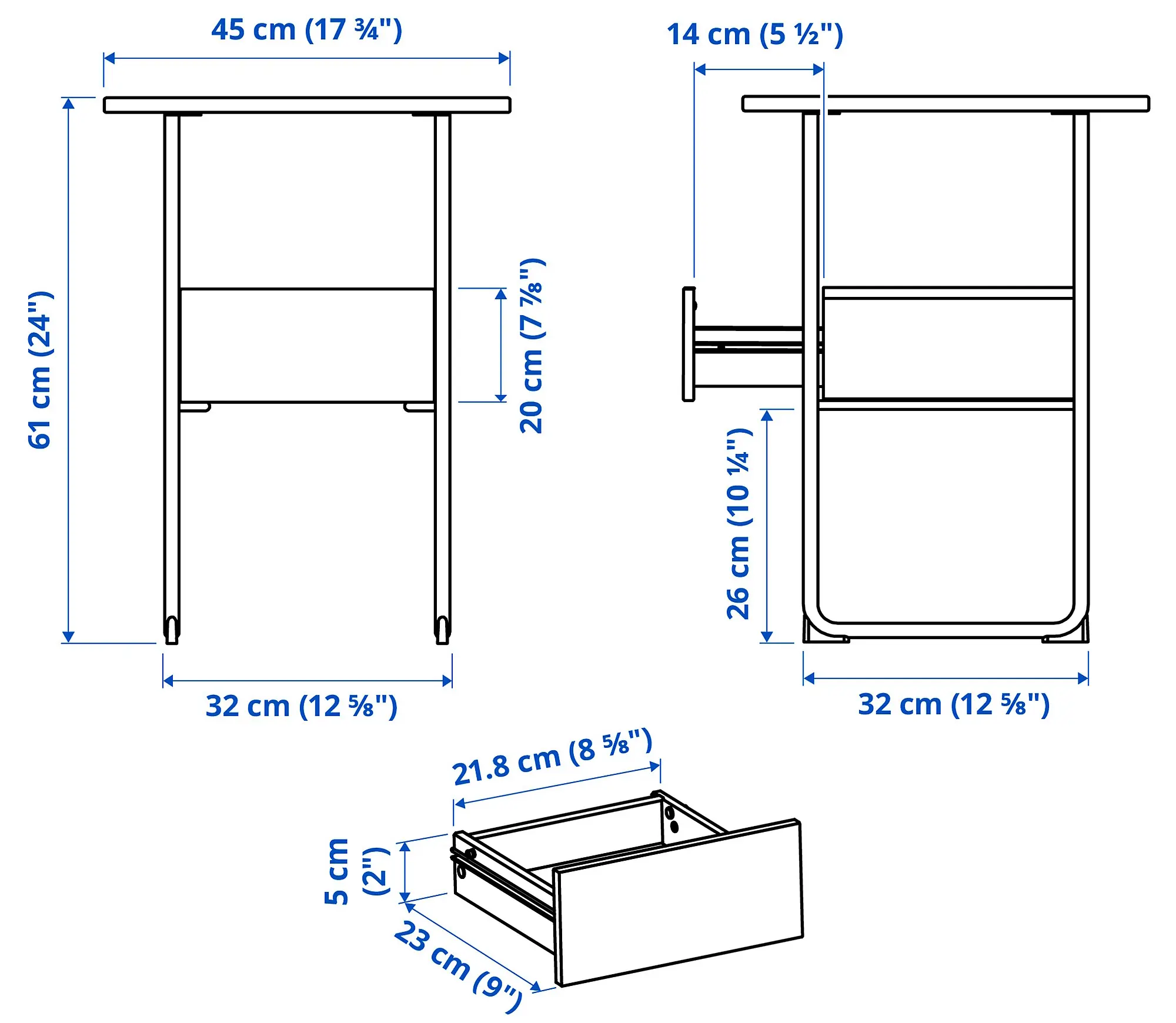Прикроватная тумба Ikea Blankhallan (Бежевый/Розовый) - 3