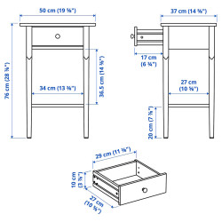 Noptiera Ikea Blastasen 50x37x76 (Gri-bej) Thumb