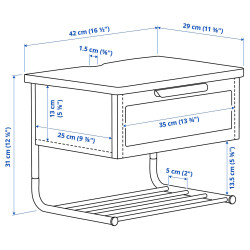 Noptiera Ikea Grafjallet 42x29x31 (Antracit) Thumb