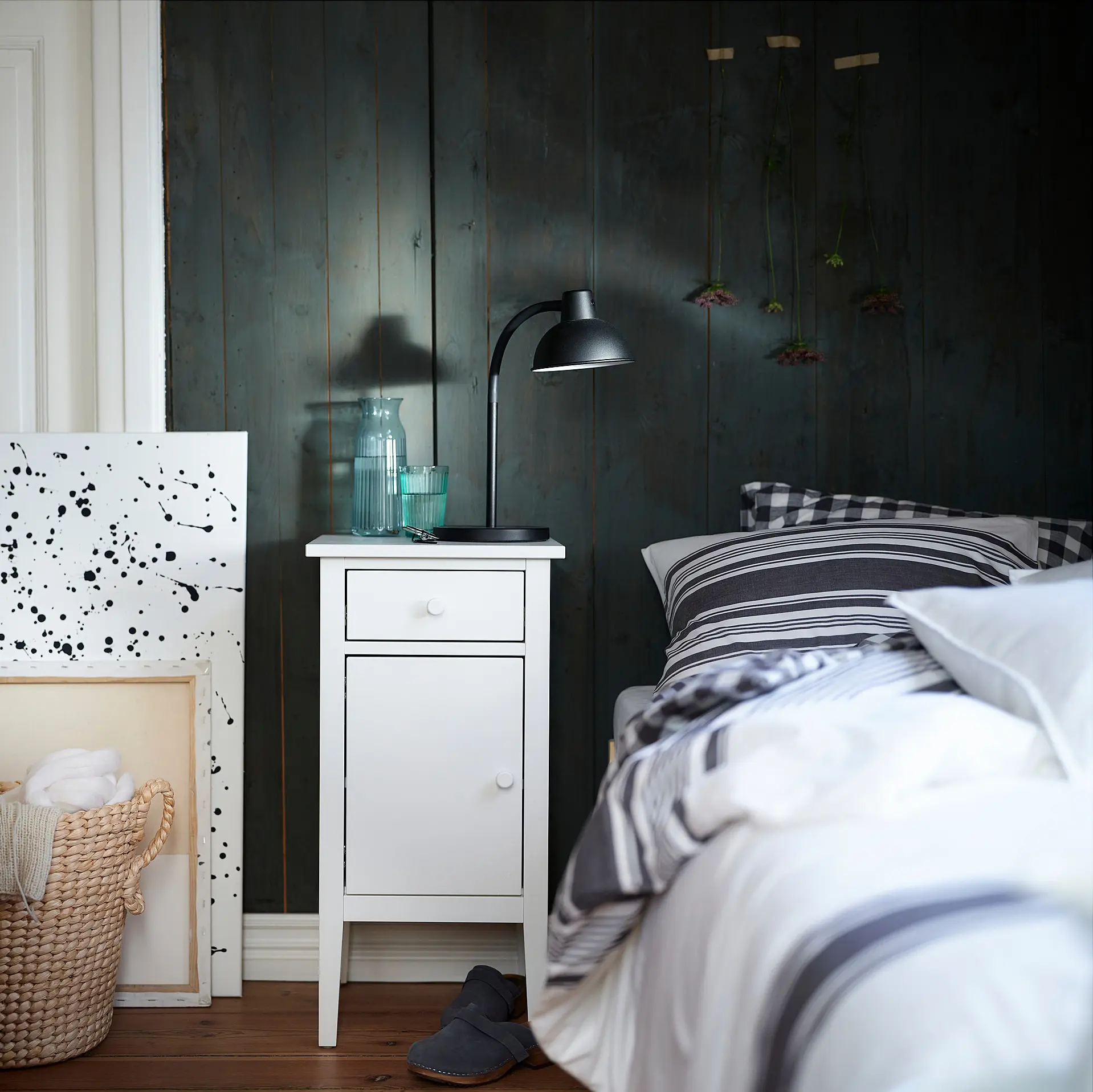 Noptiera Ikea Gullaberg 38x40x75 (Alb) - 7