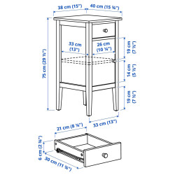 Noptiera Ikea Gullaberg 38x40x75 (Alb) Thumb