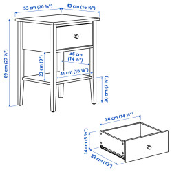 Noptiera Ikea Gullaberg 53x43x69 (Gri) Thumb
