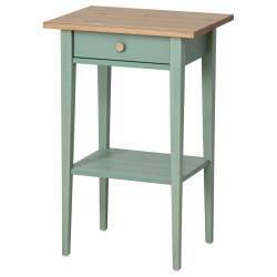 Прикроватная тумба Ikea Hemnes 46x35 (Серо-зеленый/Светло-коричневый) Thumb