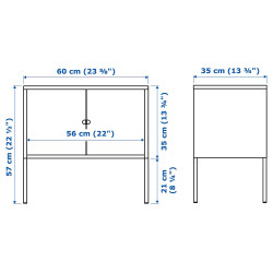 Noptiera Ikea Lixhult 60x35 (Gri) Thumb
