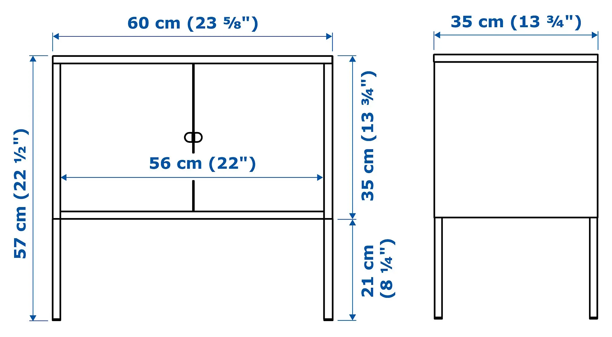 Noptiera Ikea Lixhult 60x35 (Gri) - 5