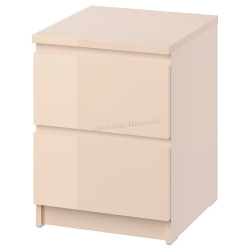 Прикроватная тумба Ikea Malm 40x55 (Светло-оранжевый глянцевый)
