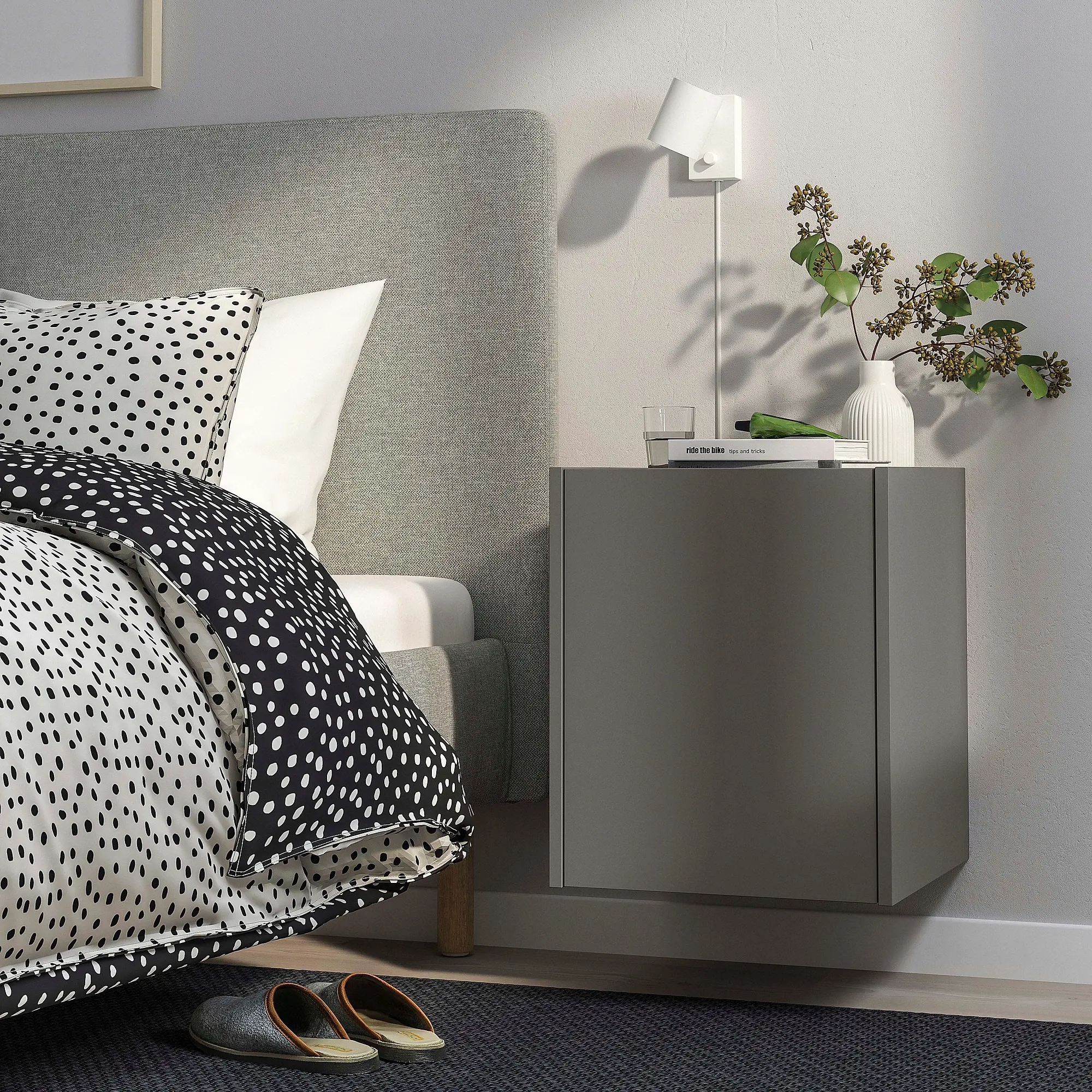 Прикроватная тумба Ikea Plojker 41x41x50 (Темно-серый) - 5