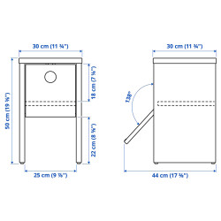Прикроватная тумба Ikea PS 2026 30x30x50 (Сосна) Thumb