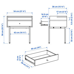 Noptiera Ikea Radmanso 54x38x58 (Nuc) Thumb