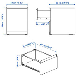 Прикроватная тумба Ikea Storklinta 40x50x53 (Дуб) Thumb