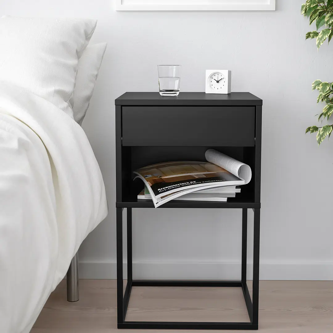Noptiera Ikea Vikhammer 40x39 (Negru)