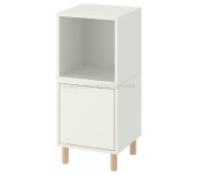 Tumba Ikea Eket cu picioare/lemn 35x35x80 (Alb)