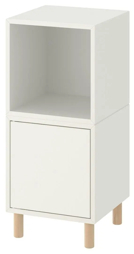 Tumba Ikea Eket cu picioare/lemn 35x35x80 (Alb)