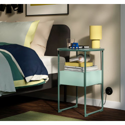 Тумба прикроватная Ikea Blankhallan 45x61x45 (Зеленый/Бирюзовый)